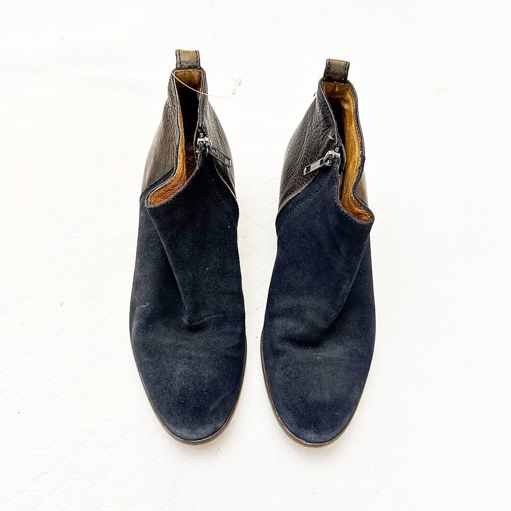 Madewell Charley Black Suede Leather Ankle Boot Shoes Size 8